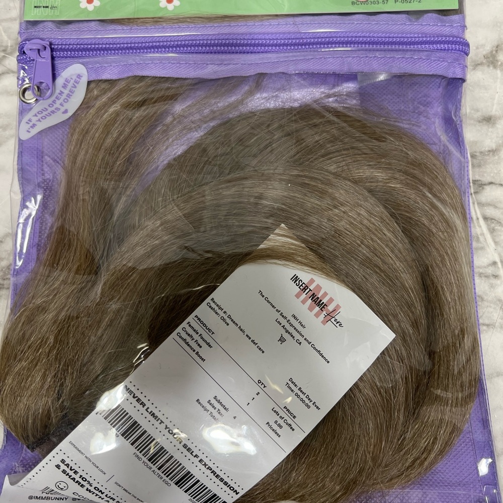 Insert name here INH miya ash blonde ponytail extension